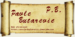 Pavle Butarević vizit kartica